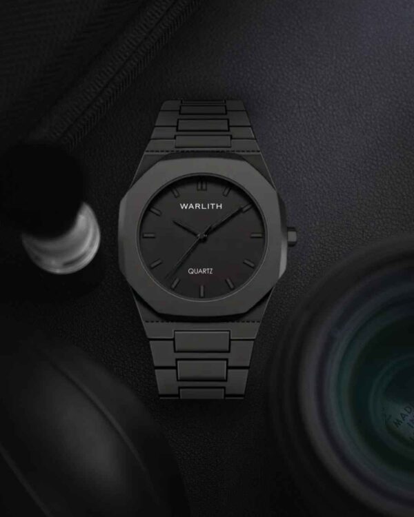 black phantom analog watch