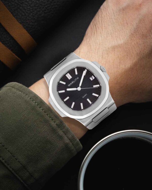 black phantom analog watch