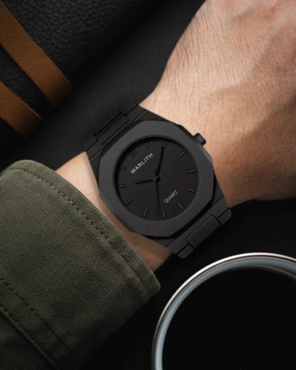 black phantom analog watch