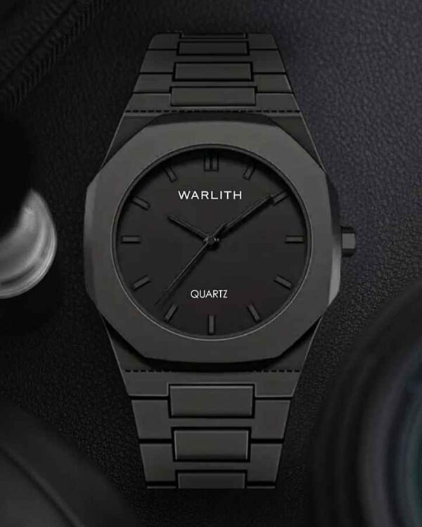 black phantom analog watch